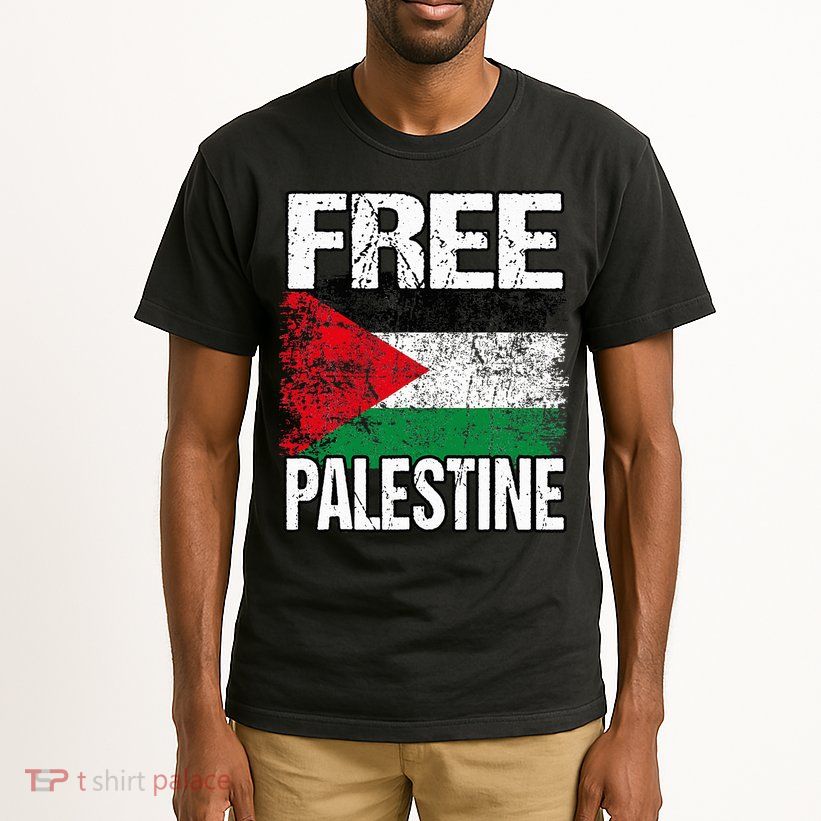 Free Palestine Flag Save Gaza Strip Palestinian Tall T-Shirt