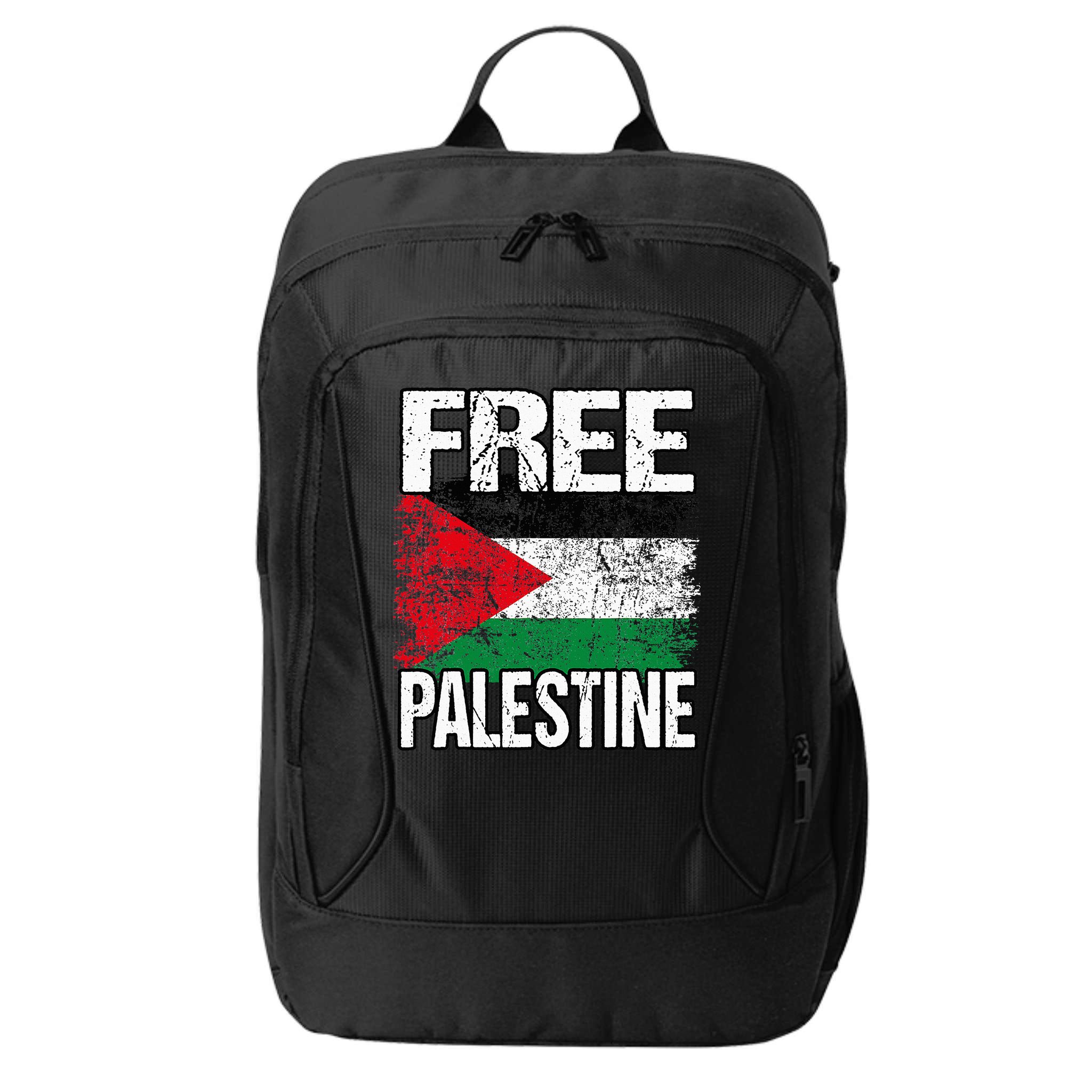 Free Palestine Flag Save Gaza Strip Palestinian City Backpack