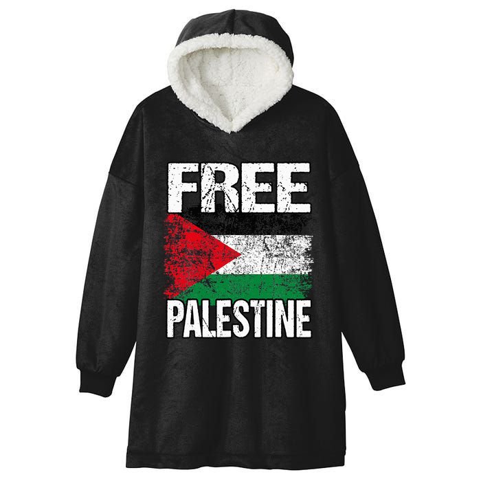 Free Palestine Flag Save Gaza Strip Palestinian Hooded Wearable Blanket