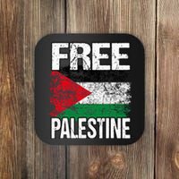 Free Palestine Flag Save Gaza Strip Palestinian Coaster