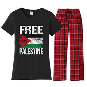 Free Palestine Flag Save Gaza Strip Palestinian Women's Flannel Pajama Set