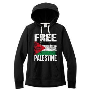 Free Palestine Flag Save Gaza Strip Palestinian Women's Fleece Hoodie