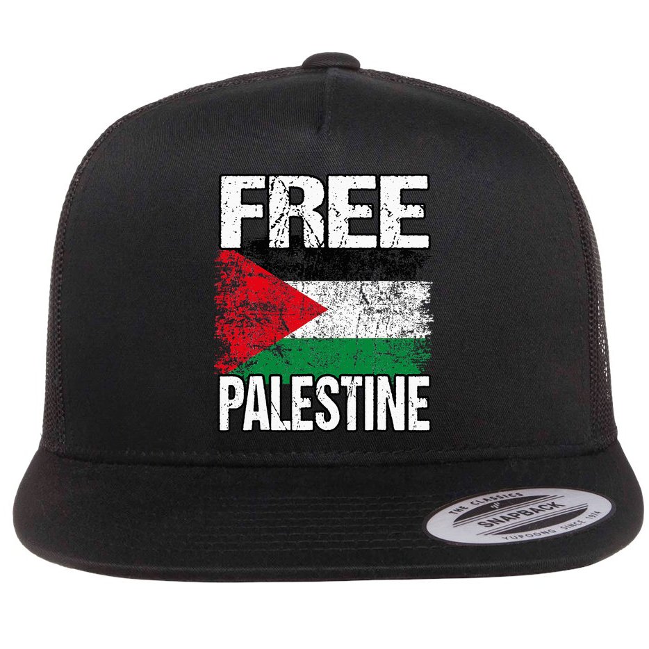 Free Palestine Flag Save Gaza Strip Palestinian Flat Bill Trucker Hat