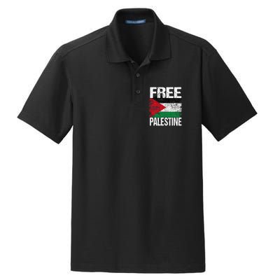 Free Palestine Flag Save Gaza Strip Palestinian Dry Zone Grid Polo