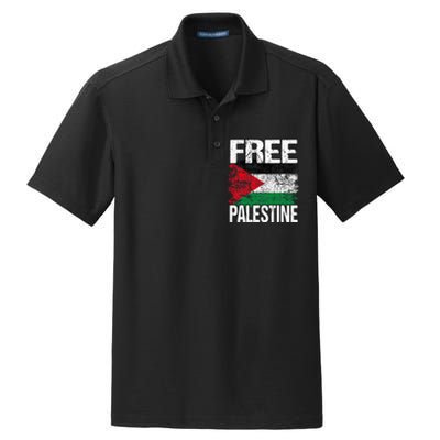 Free Palestine Flag Save Gaza Strip Palestinian Dry Zone Grid Polo