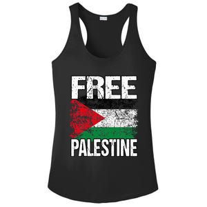 Free Palestine Flag Save Gaza Strip Palestinian Ladies PosiCharge Competitor Racerback Tank