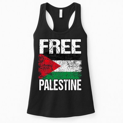 Free Palestine Flag Save Gaza Strip Palestinian Womens Tank Top