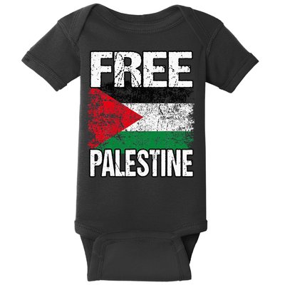Free Palestine Flag Save Gaza Strip Palestinian Baby Bodysuit