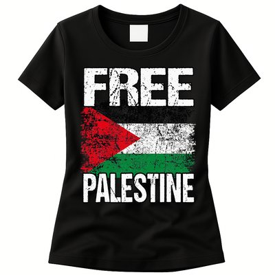 Free Palestine Flag Save Gaza Strip Palestinian Womens T-Shirt