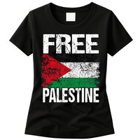Free Palestine Flag Save Gaza Strip Palestinian Womens T-Shirt