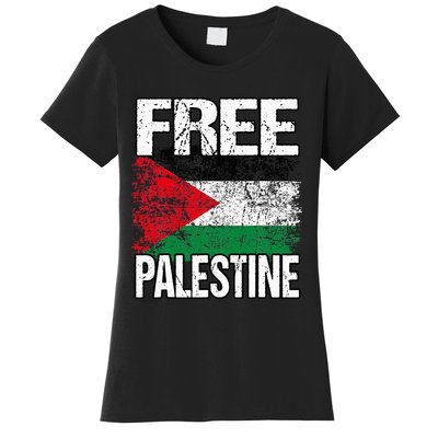 Free Palestine Flag Save Gaza Strip Palestinian Women's T-Shirt