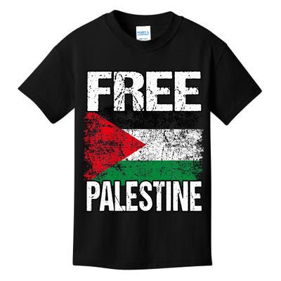Free Palestine Flag Save Gaza Strip Palestinian Kids T-Shirt