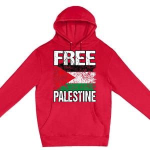 Free Palestine Flag Save Gaza Strip Palestinian Premium Pullover Hoodie