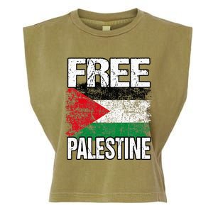 Free Palestine Flag Save Gaza Strip Palestinian Garment-Dyed Women's Muscle Tee