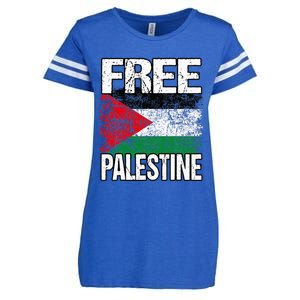 Free Palestine Flag Save Gaza Strip Palestinian Enza Ladies Jersey Football T-Shirt