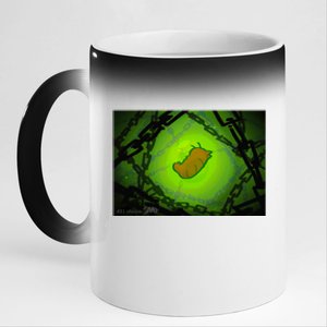 Floating Prawn 11oz Black Color Changing Mug