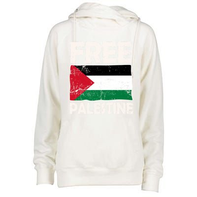 Free Palestine Free Gaza Funny Gift Womens Funnel Neck Pullover Hood