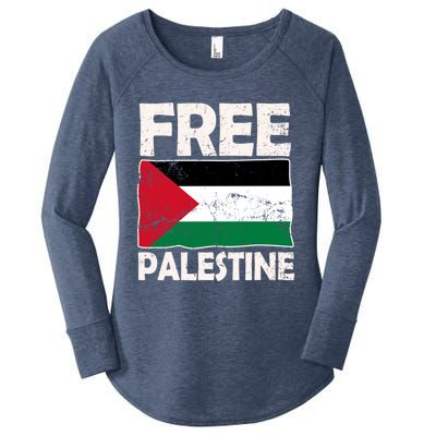 Free Palestine Free Gaza Funny Gift Women's Perfect Tri Tunic Long Sleeve Shirt