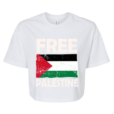 Free Palestine Free Gaza Funny Gift Bella+Canvas Jersey Crop Tee