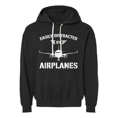 Funny Plane Flying Design For Pilot & Aviation Fans Airplane Garment-Dyed Fleece Hoodie