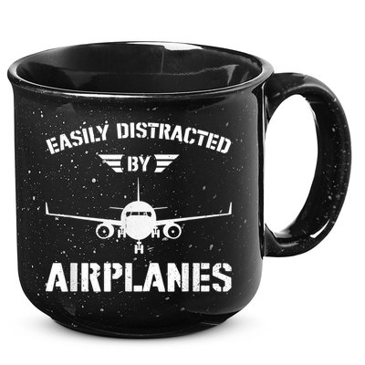 Funny Plane Flying Design For Pilot & Aviation Fans Airplane 15oz Campfire Ceramic Mug