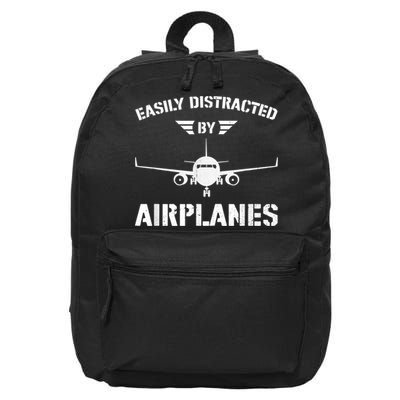 Funny Plane Flying Design For Pilot & Aviation Fans Airplane 16 in Basic Backpack