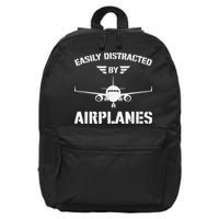 Funny Plane Flying Design For Pilot & Aviation Fans Airplane 16 in Basic Backpack