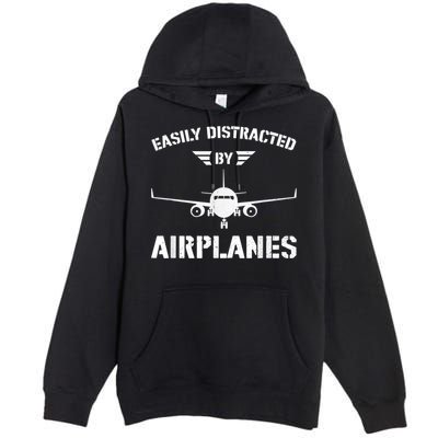 Funny Plane Flying Design For Pilot & Aviation Fans Airplane Premium Pullover Hoodie