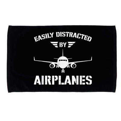 Funny Plane Flying Design For Pilot & Aviation Fans Airplane Microfiber Hand Towel