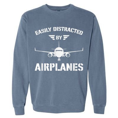Funny Plane Flying Design For Pilot & Aviation Fans Airplane Garment-Dyed Sweatshirt