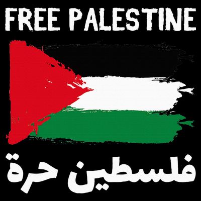 FREE PALESTINE Flag ARABIC Free Gaza Jerusalem Mosque T-Shirt