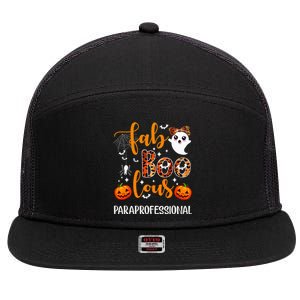 Faboolous Paraprofessional Funny Para Squad Happy Halloween 7 Panel Mesh Trucker Snapback Hat