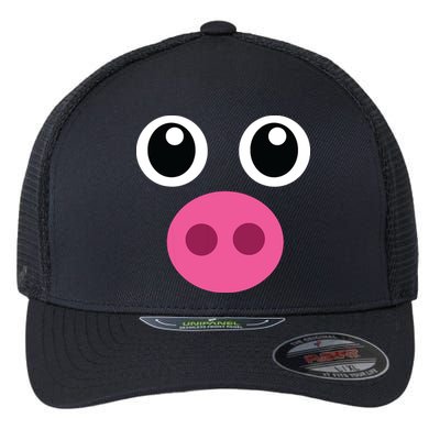 Funny Pig Face Shirts Swine Halloween Costume Gift Flexfit Unipanel Trucker Cap