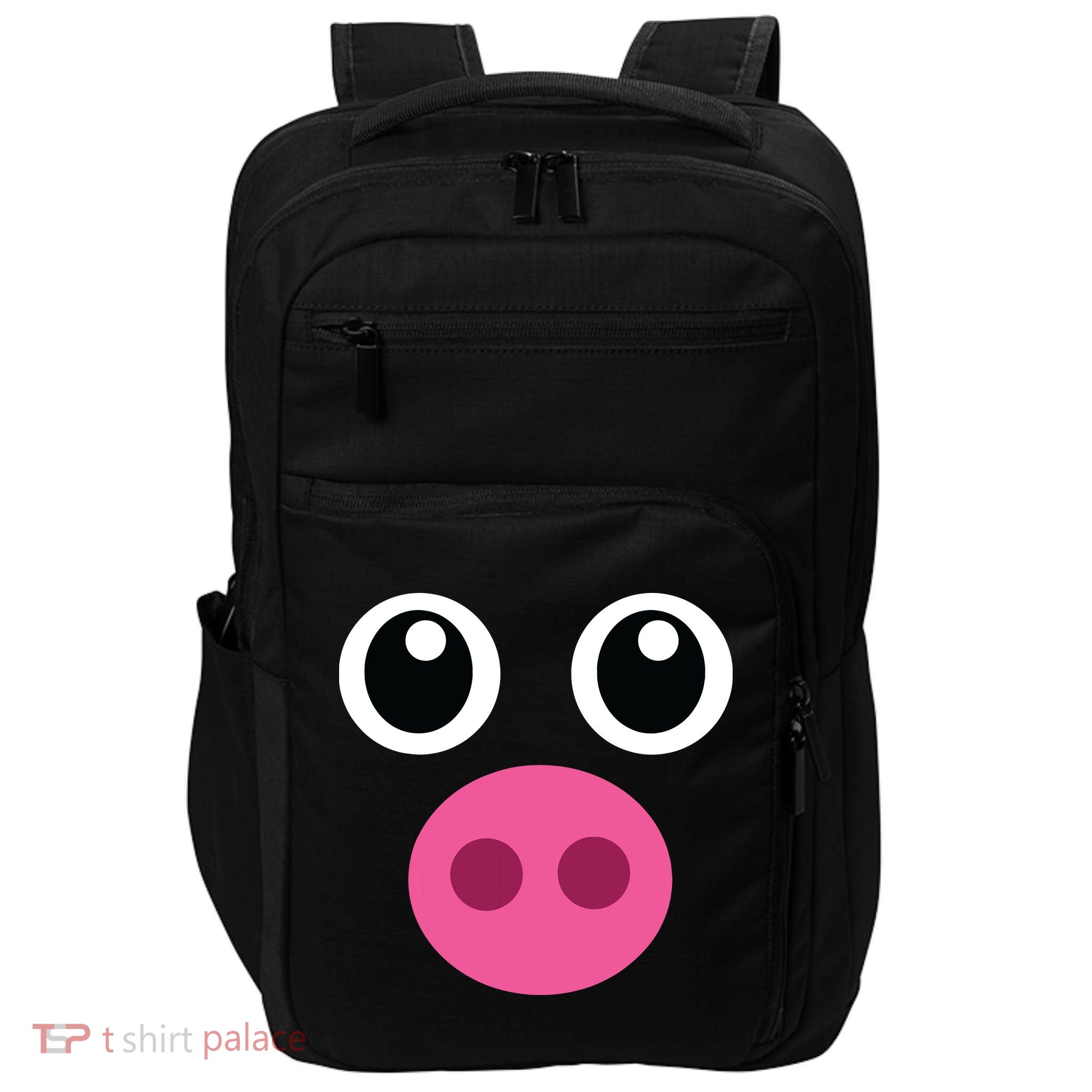 Funny Pig Face Shirts Swine Halloween Costume Gift Impact Tech Backpack