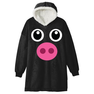 Funny Pig Face Shirts Swine Halloween Costume Gift Hooded Wearable Blanket