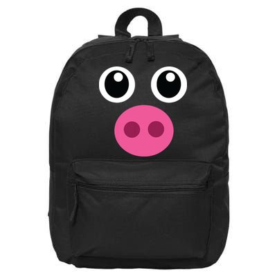 Funny Pig Face Shirts Swine Halloween Costume Gift 16 in Basic Backpack