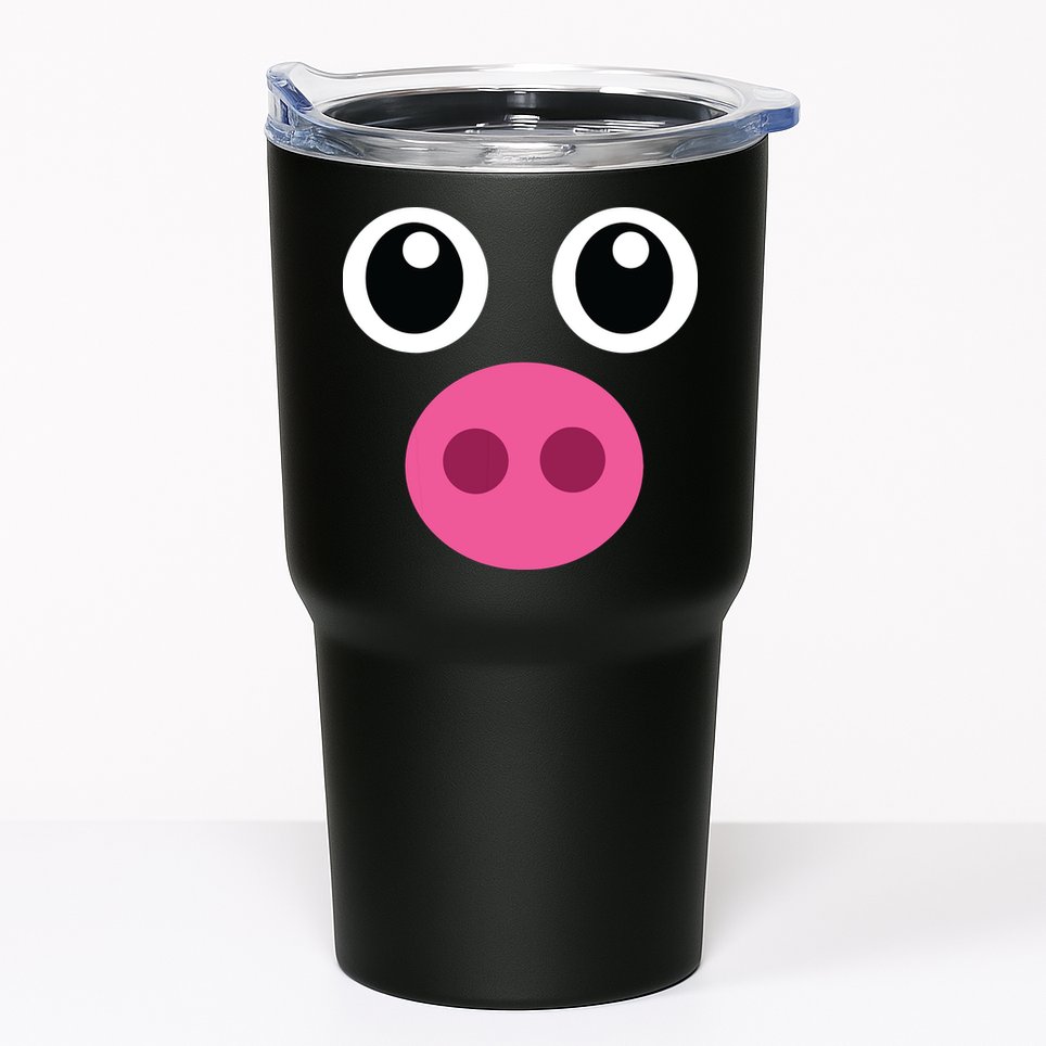 Funny Pig Face Shirts Swine Halloween Costume Gift Tumbler