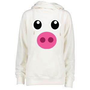 Funny Pig Face Shirts Swine Halloween Costume Gift Womens Funnel Neck Pullover Hood