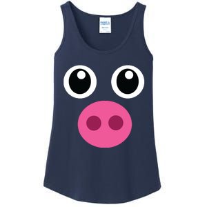 Funny Pig Face Shirts Swine Halloween Costume Gift Ladies Essential Tank