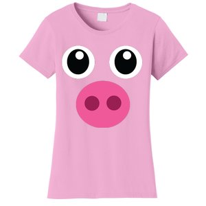 Funny Pig Face Shirts Swine Halloween Costume Gift Women's T-Shirt