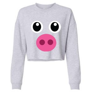 Funny Pig Face Shirts Swine Halloween Costume Gift Cropped Pullover Crew