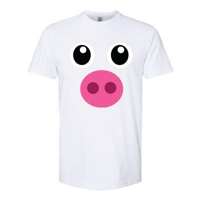 Funny Pig Face Shirts Swine Halloween Costume Gift Softstyle® CVC T-Shirt