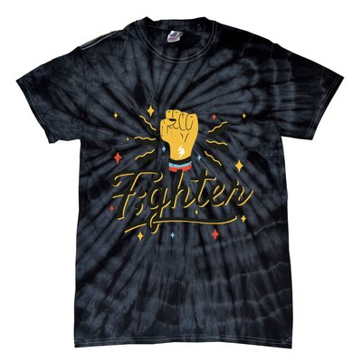 Fighter Powerful Fist Tie-Dye T-Shirt