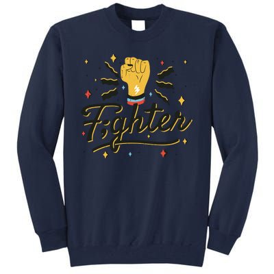 Fighter Powerful Fist Tall Sweatshirt