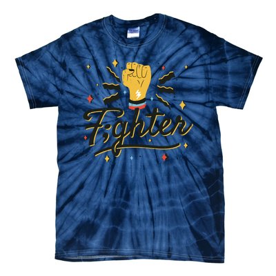 Fighter Powerful Fist Tie-Dye T-Shirt