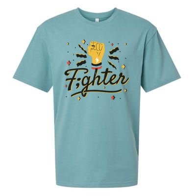 Fighter Powerful Fist Sueded Cloud Jersey T-Shirt