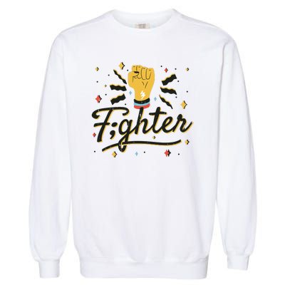 Fighter Powerful Fist Garment-Dyed Sweatshirt