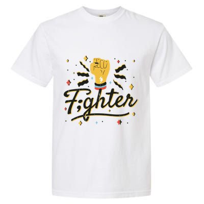 Fighter Powerful Fist Garment-Dyed Heavyweight T-Shirt