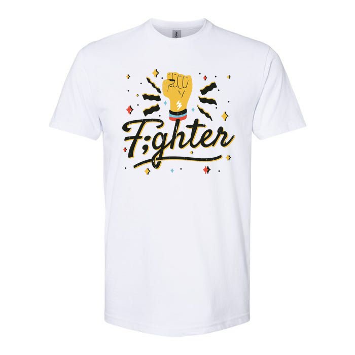 Fighter Powerful Fist Softstyle® CVC T-Shirt