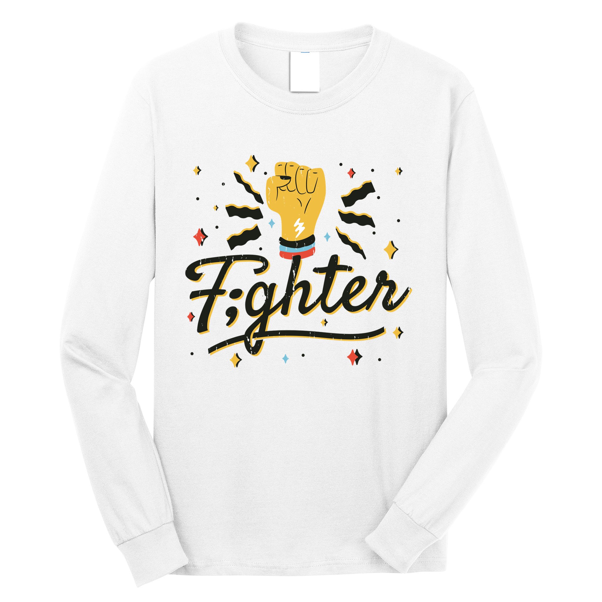Fighter Powerful Fist Long Sleeve Shirt